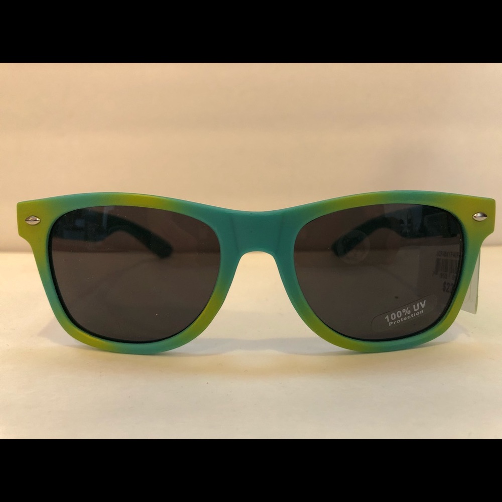 Fantas-Eye Sunglasses - Green and Yellow Tie Dye